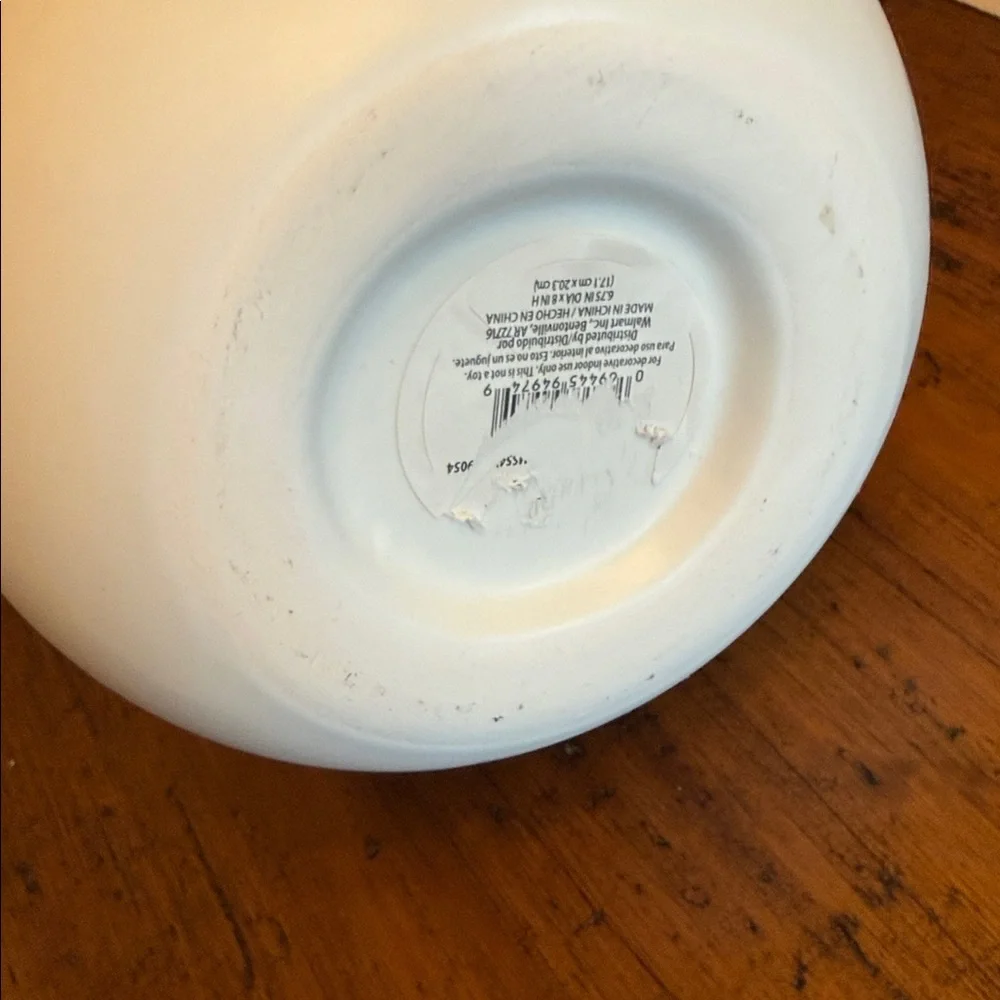 MainStays Modern Minimalist Solid White Ceramic Vase 8”